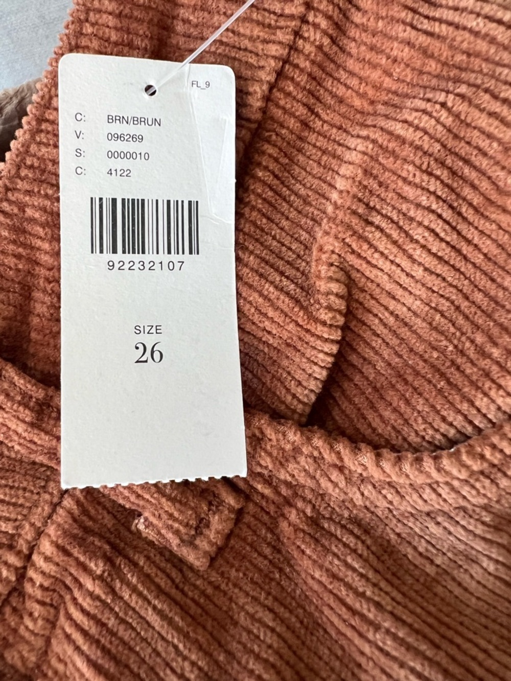 Pilcro The Scotty Cuffed High-Rise Straight-Leg Corduroys In Brown Size 26 NWT - Picture 6 of 13